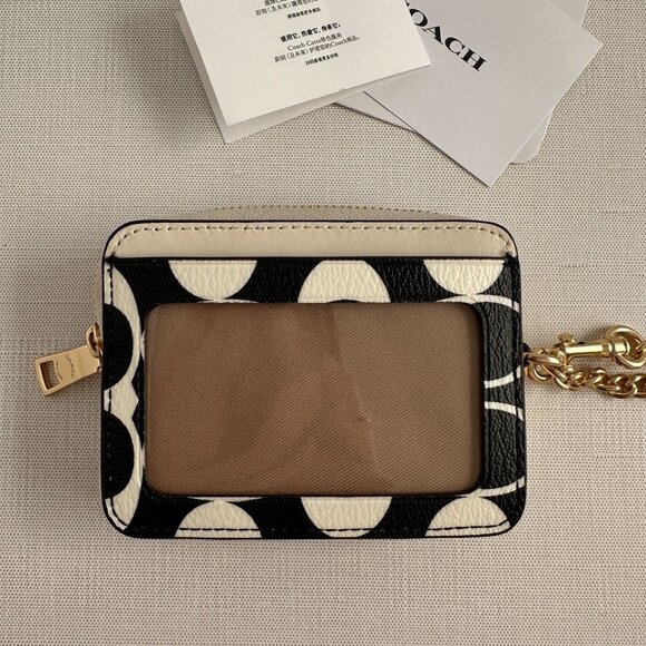 Coach Zip Card Case In Signature Canvas - Picture 7 of 14